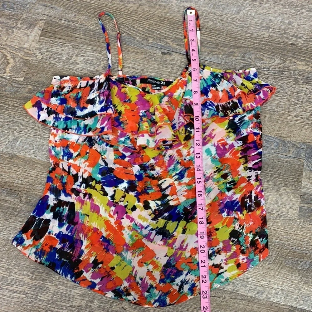 Forever 21 Multicolored Blouse Small - Picture 7 of 9